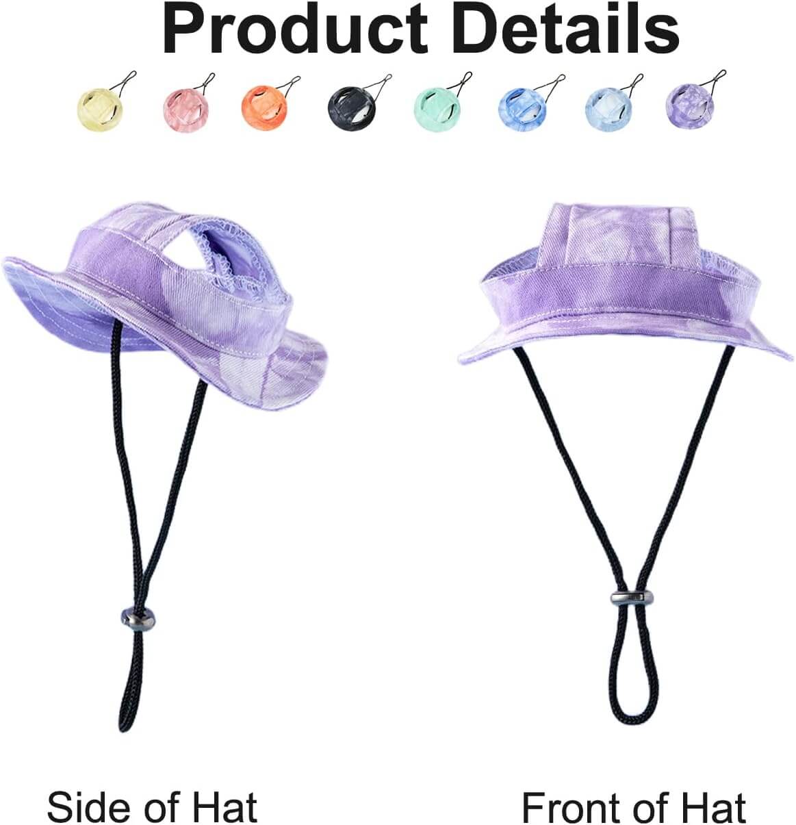 Pet Hat with Ear Holes Sunscreen Baseball Cap for Medium Small Dogs & Cats