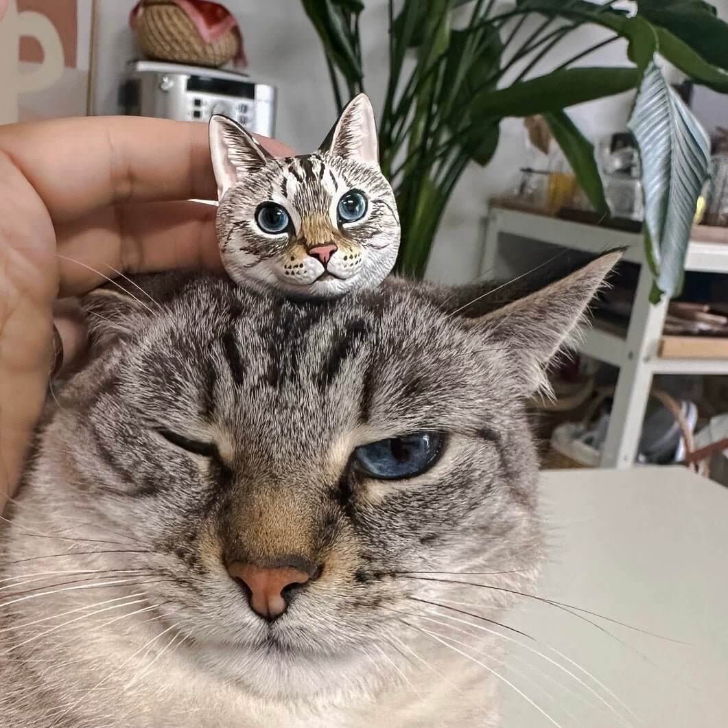 Custom-engraved Magnet Pet Head Model