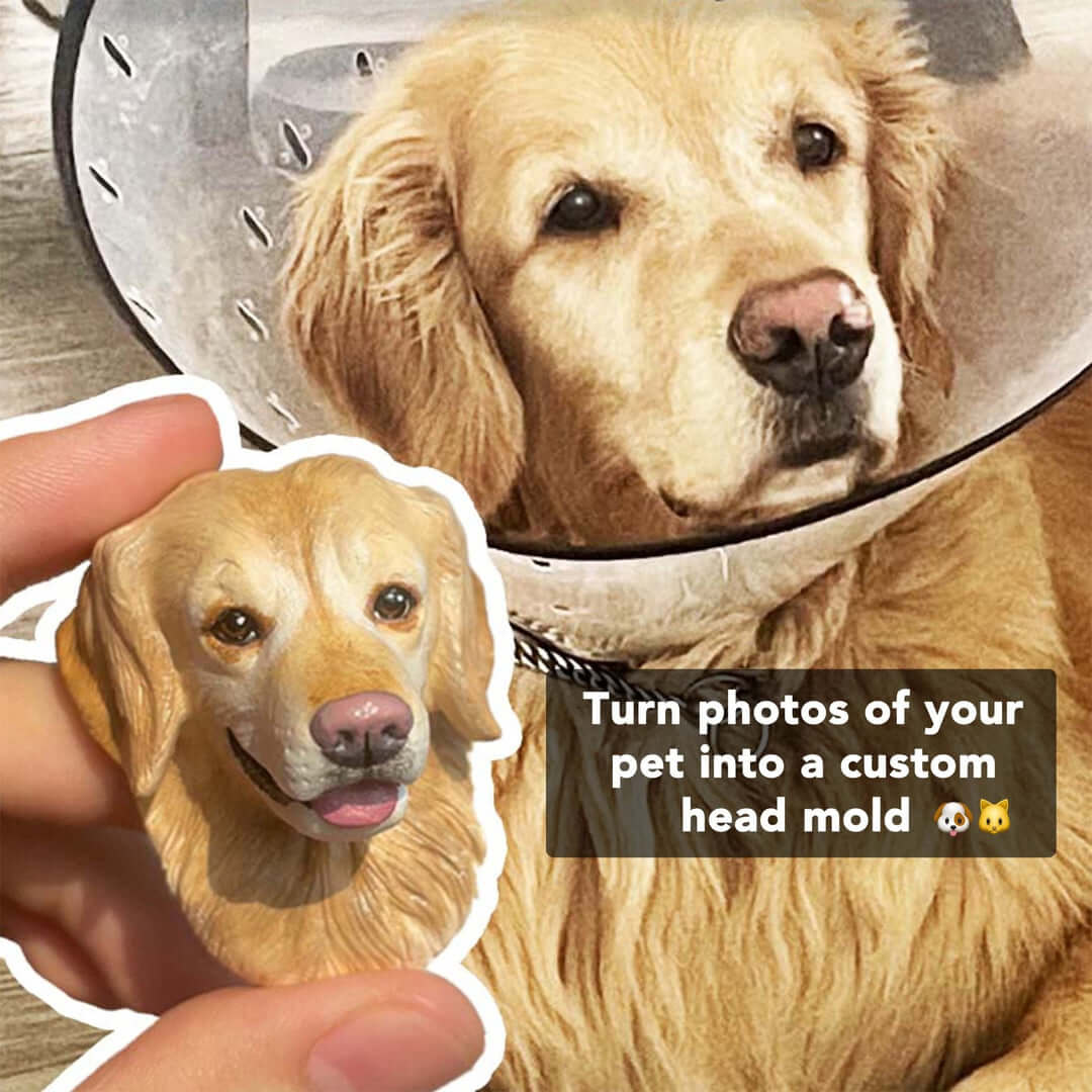 Custom-engraved Magnet Pet Head Model