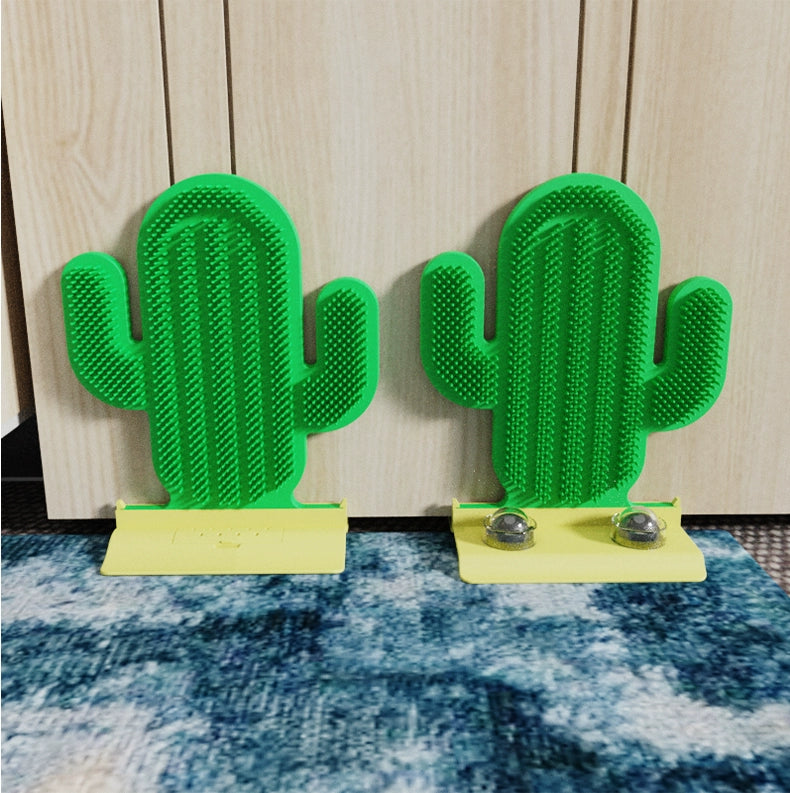 Cat Hair Grooming Brush Interactive Cat Toys Cactus Cat Self Groomer Cat Catnip Balls Toys
