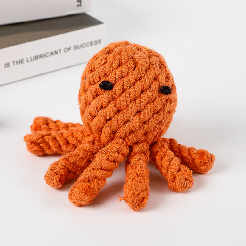 Interactive Octopus Shaped Pet Stuffed Plush Toy Pet Anxiety Relief Toy Dog Supplies