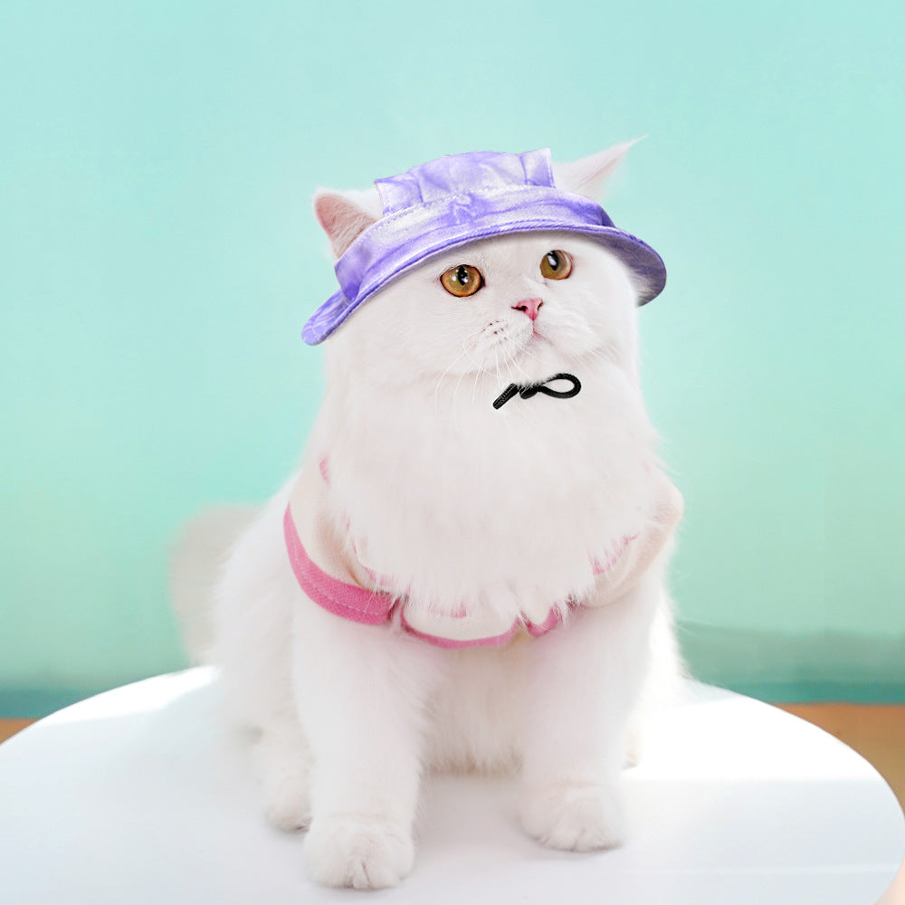 Pet Hat with Ear Holes Sunscreen Baseball Cap for Medium Small Dogs & Cats