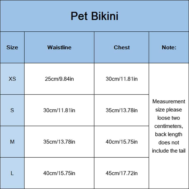Pet Bikini Swimsuit Clothes for Dog Cat