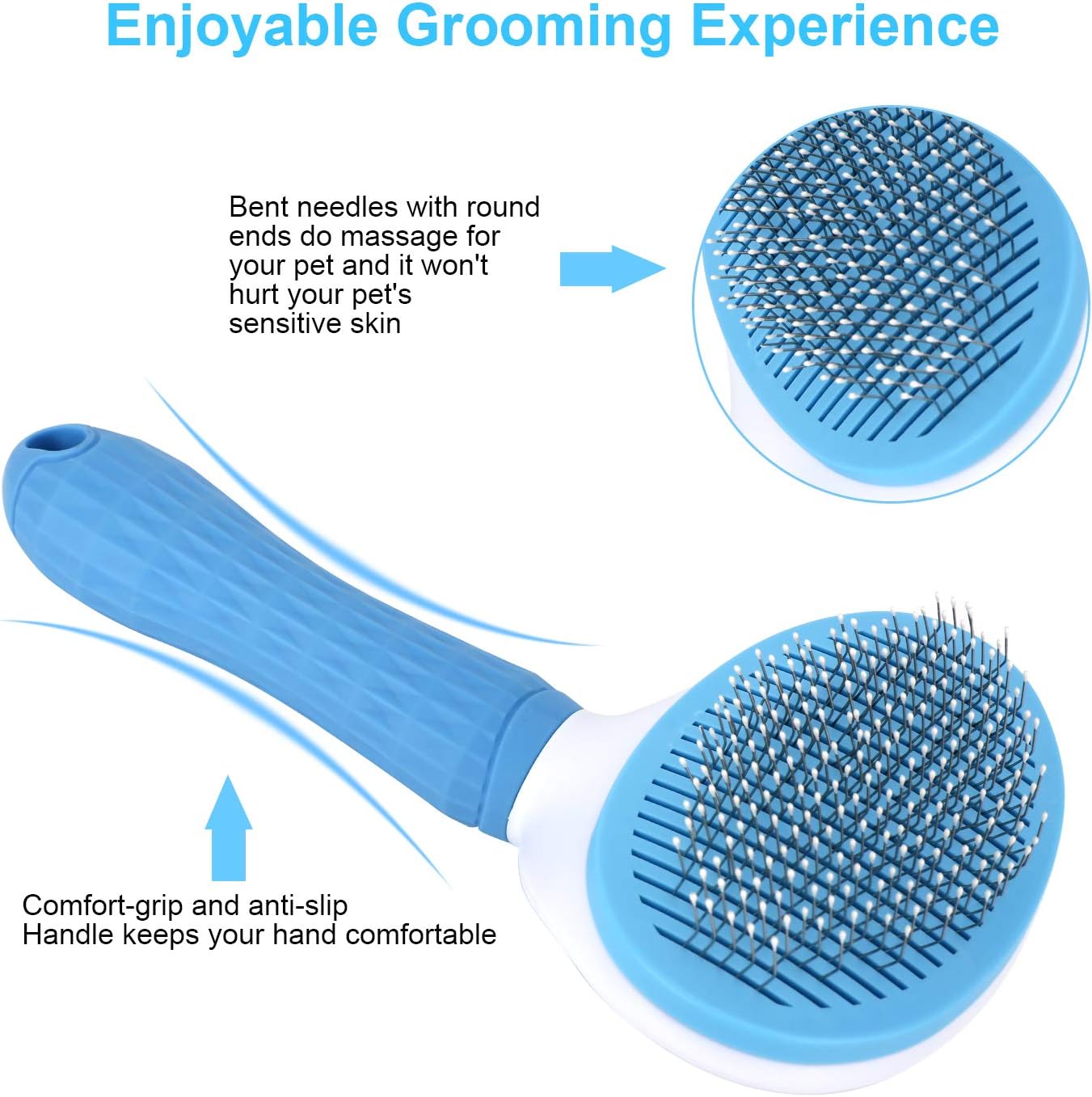 Self Cleaning Slicker Brush, Dog Cat Bunny Pet Grooming Shedding Brush Pet grooming shedding brush