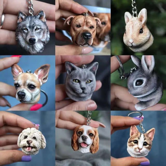 Custom-engraved Magnet Pet Head Model