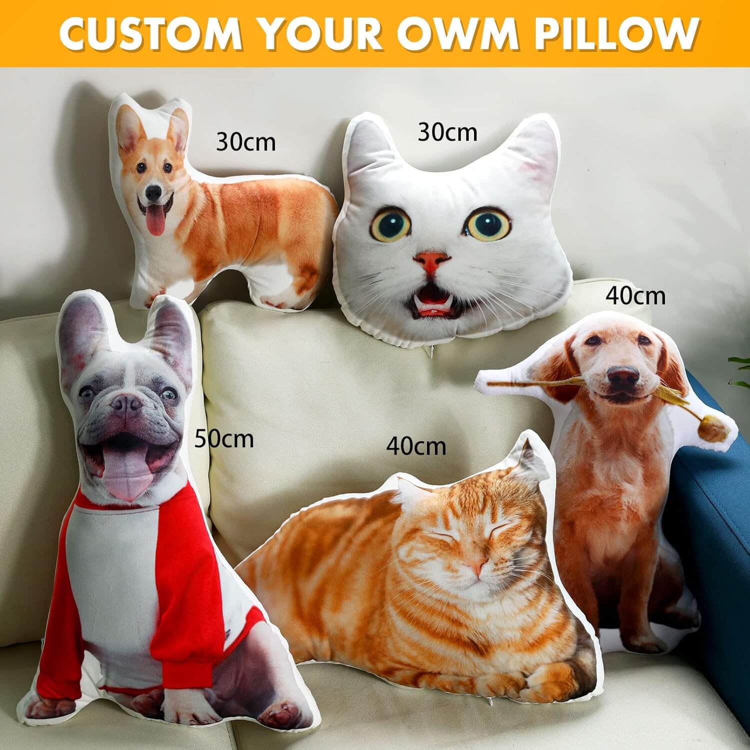 Custom Personalized Pet 3D Pillow