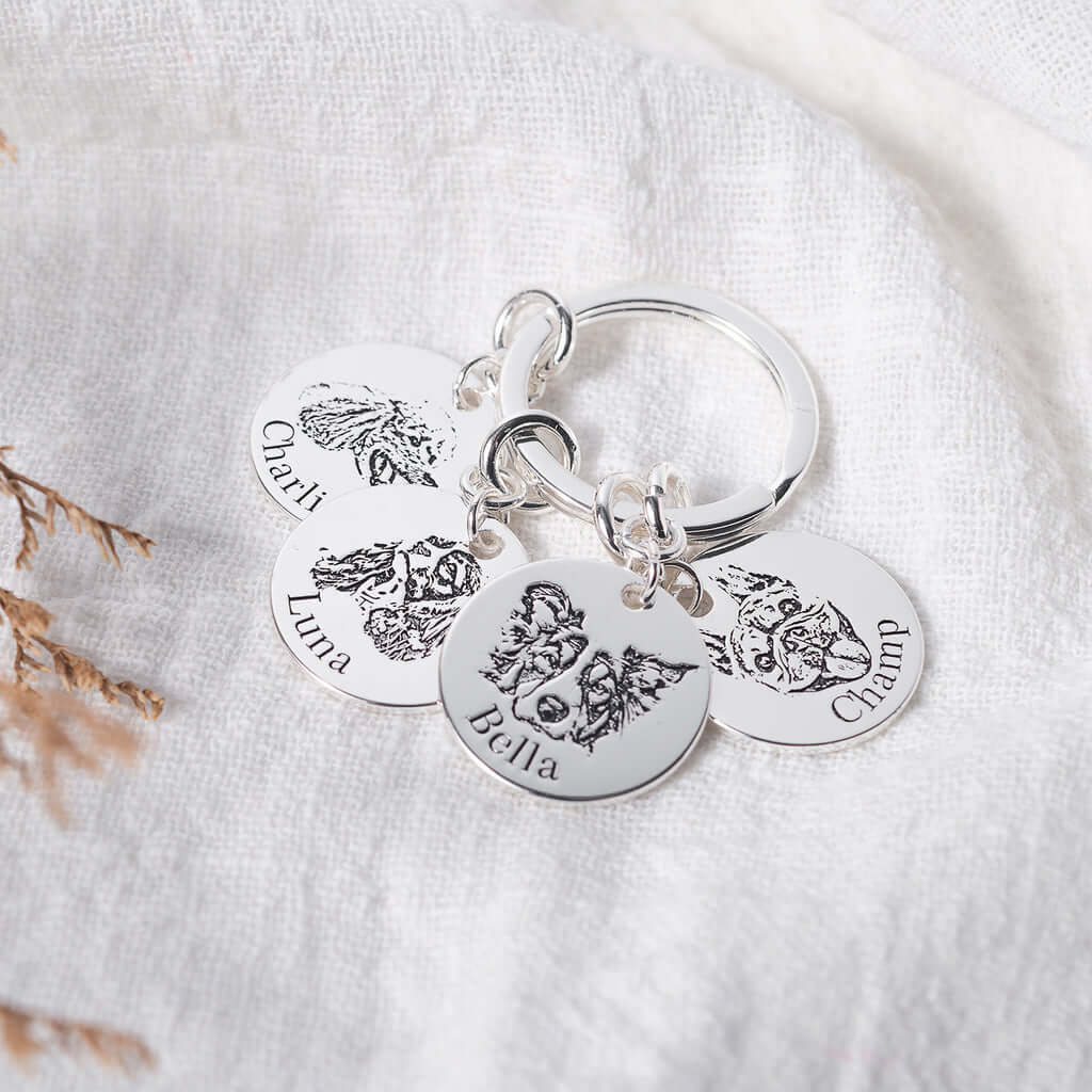 Custom Personalized Pet Face Keychain