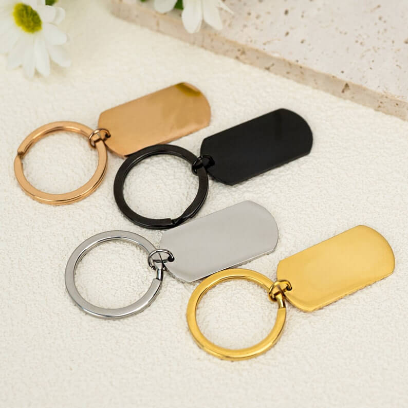 Custom Personalized Keychain with Pet Family Photo