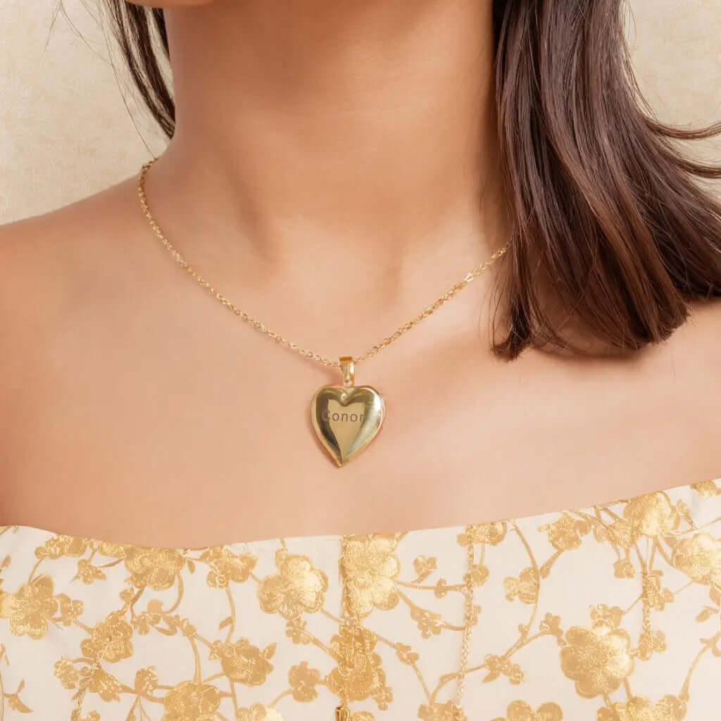 Custom Pet Locket Heart Necklace