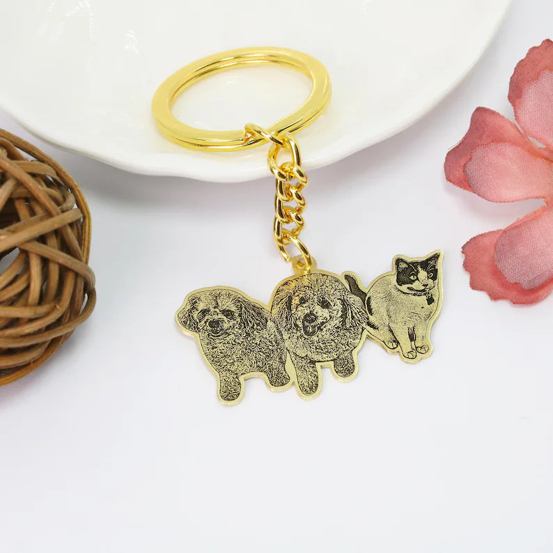 Custom Personalized Pet Body Keychain