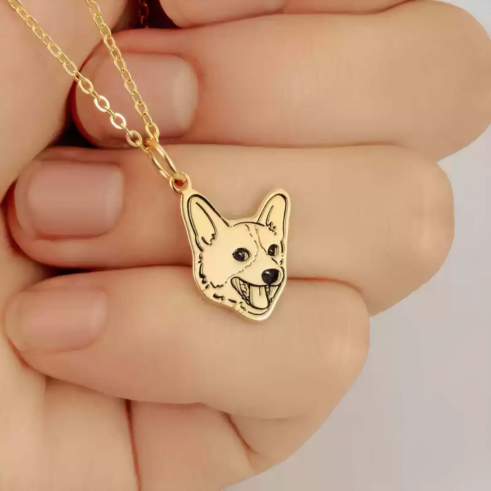 Custom Drawings Pet Portraits Necklace