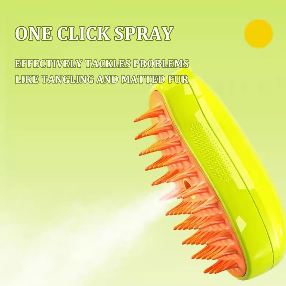3 in 1 Multifunctional Steamy Cat Dog Brush Massage Pet Grooming Brush Tool