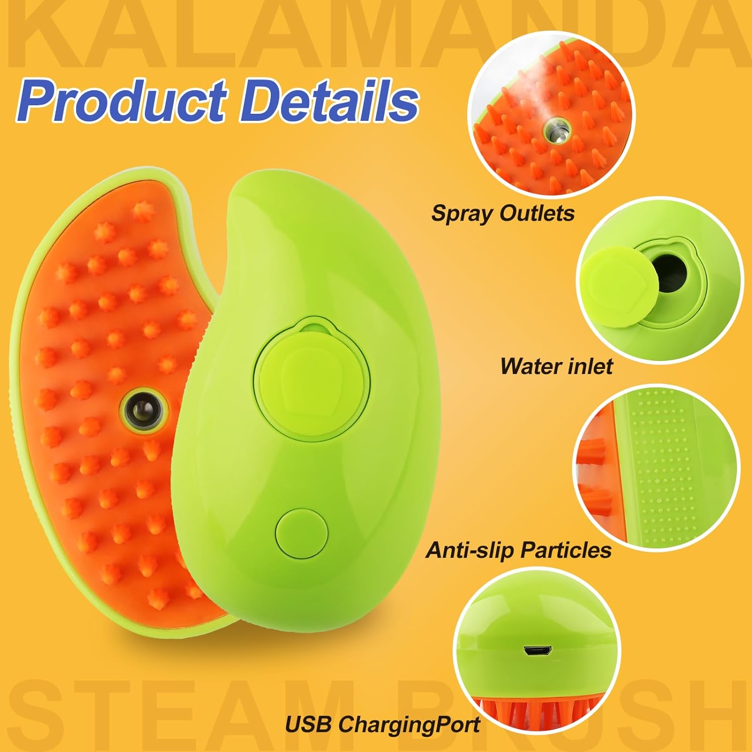 3 in 1 Multifunctional Steamy Cat Dog Brush Massage Pet Grooming Brush Tool