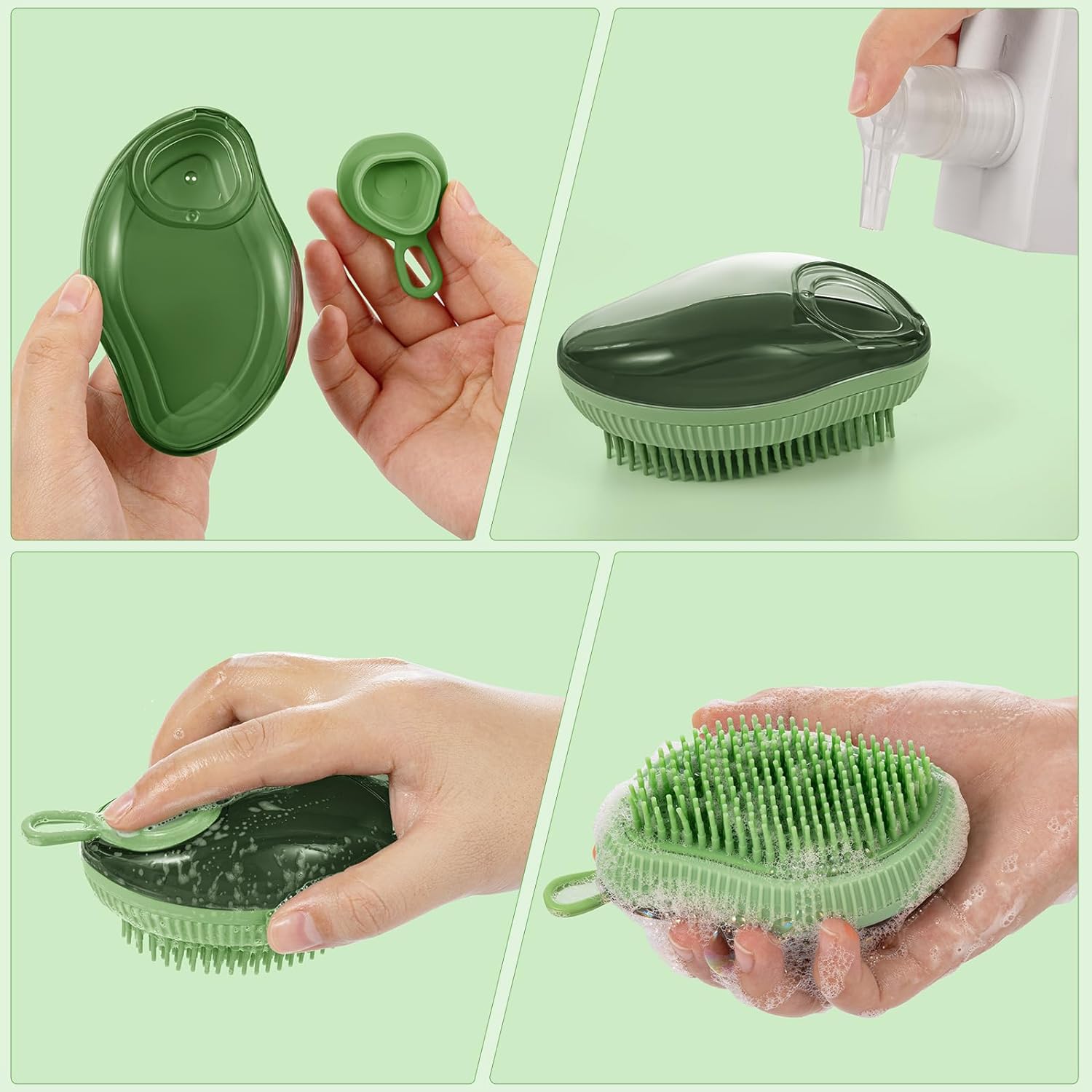 Cat Bath Brush Cat Hair Brush,Dog Bath Brush Comb Silicone Brush Cat Massage Brush