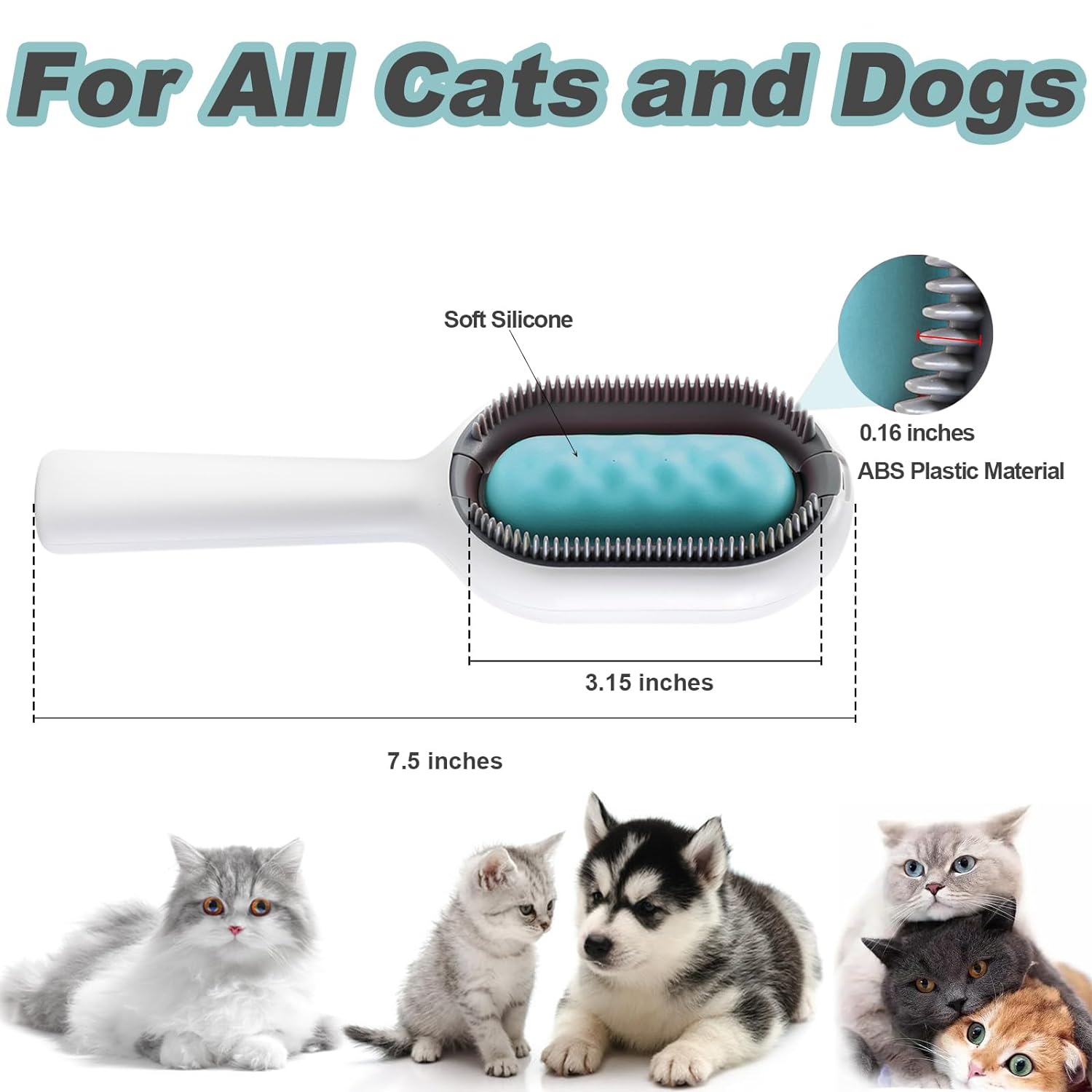 4 in 1 Pet Grooming Water Brush for Cats Dogs, Pet Hair Removal Comb with Water Tank