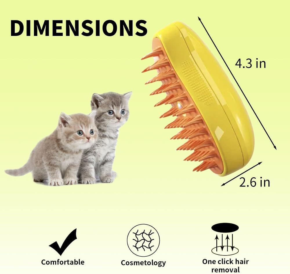 3 in 1 Multifunctional Steamy Cat Dog Brush Massage Pet Grooming Brush Tool