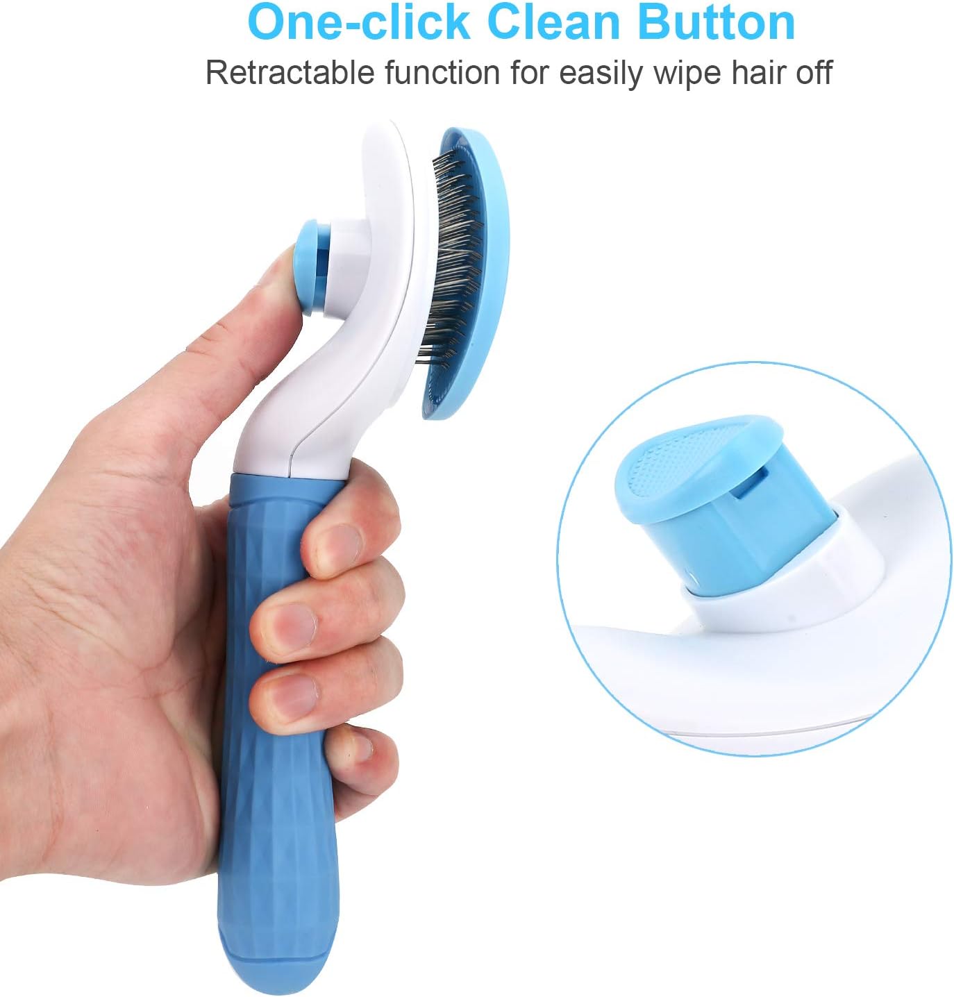 Self Cleaning Slicker Brush, Dog Cat Bunny Pet Grooming Shedding Brush Pet grooming shedding brush