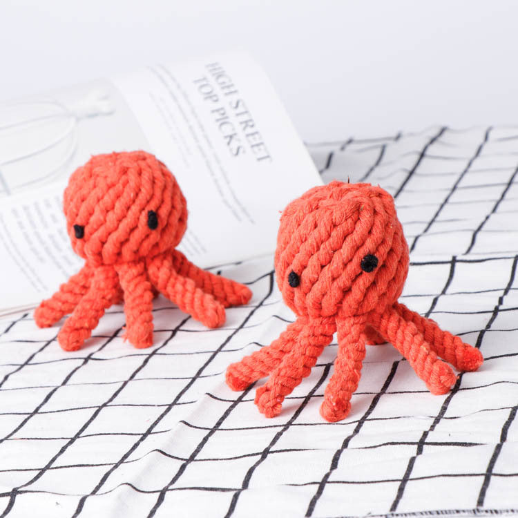 Interactive Octopus Shaped Pet Stuffed Plush Toy Pet Anxiety Relief Toy Dog Supplies