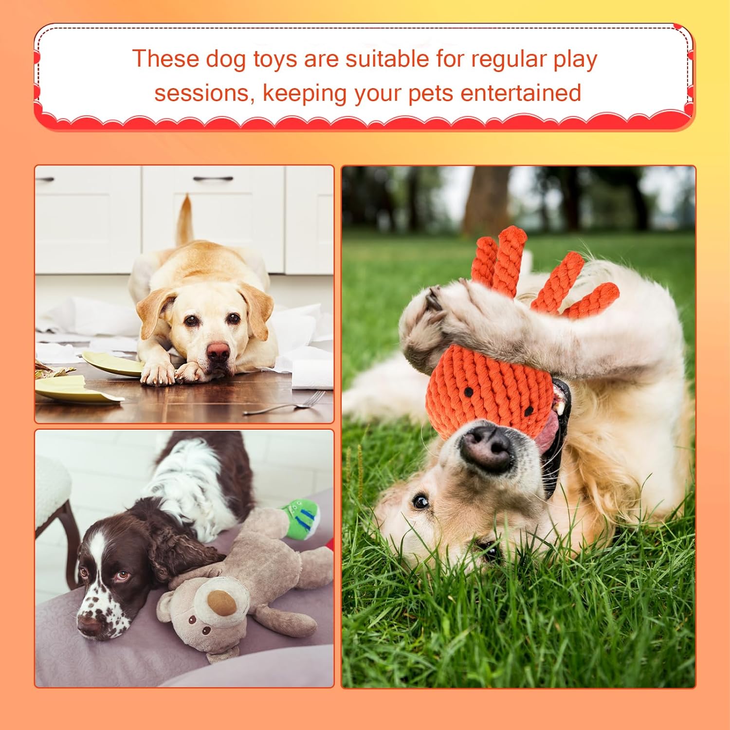 Interactive Octopus Shaped Pet Stuffed Plush Toy Pet Anxiety Relief Toy Dog Supplies