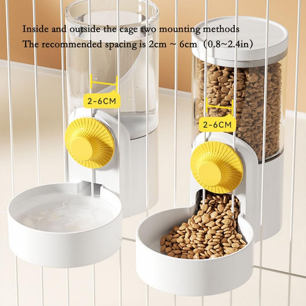Pet Hanging Automatic Feeders Drinking Bowls Auto Gravity 2 in1 Pet Feeder Water Set