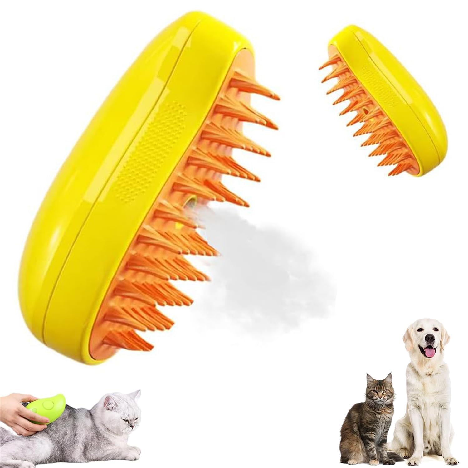3 in 1 Multifunctional Steamy Cat Dog Brush Massage Pet Grooming Brush Tool