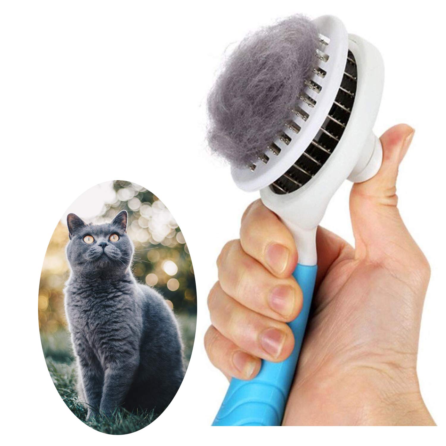 Self Cleaning Slicker Brush, Dog Cat Bunny Pet Grooming Shedding Brush Pet grooming shedding brush