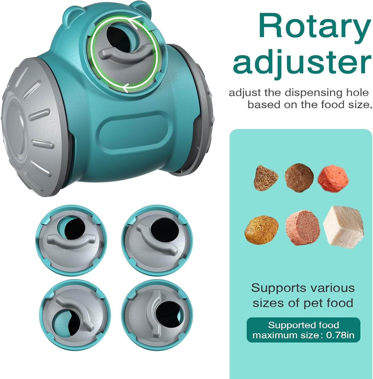 Dog Interactive Toys Adjustable Food Dispensing Puzzle Feeder For Pets