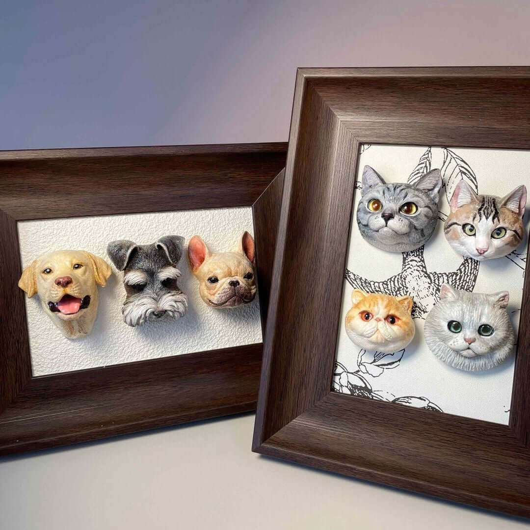 Custom-engraved Magnet Pet Head Model