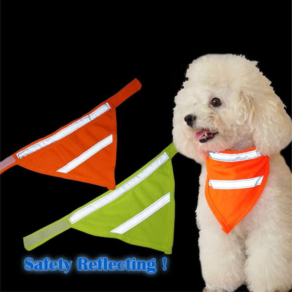 2-Pack Dog Bandanas Reflective Dog Scarf Velcro Bib