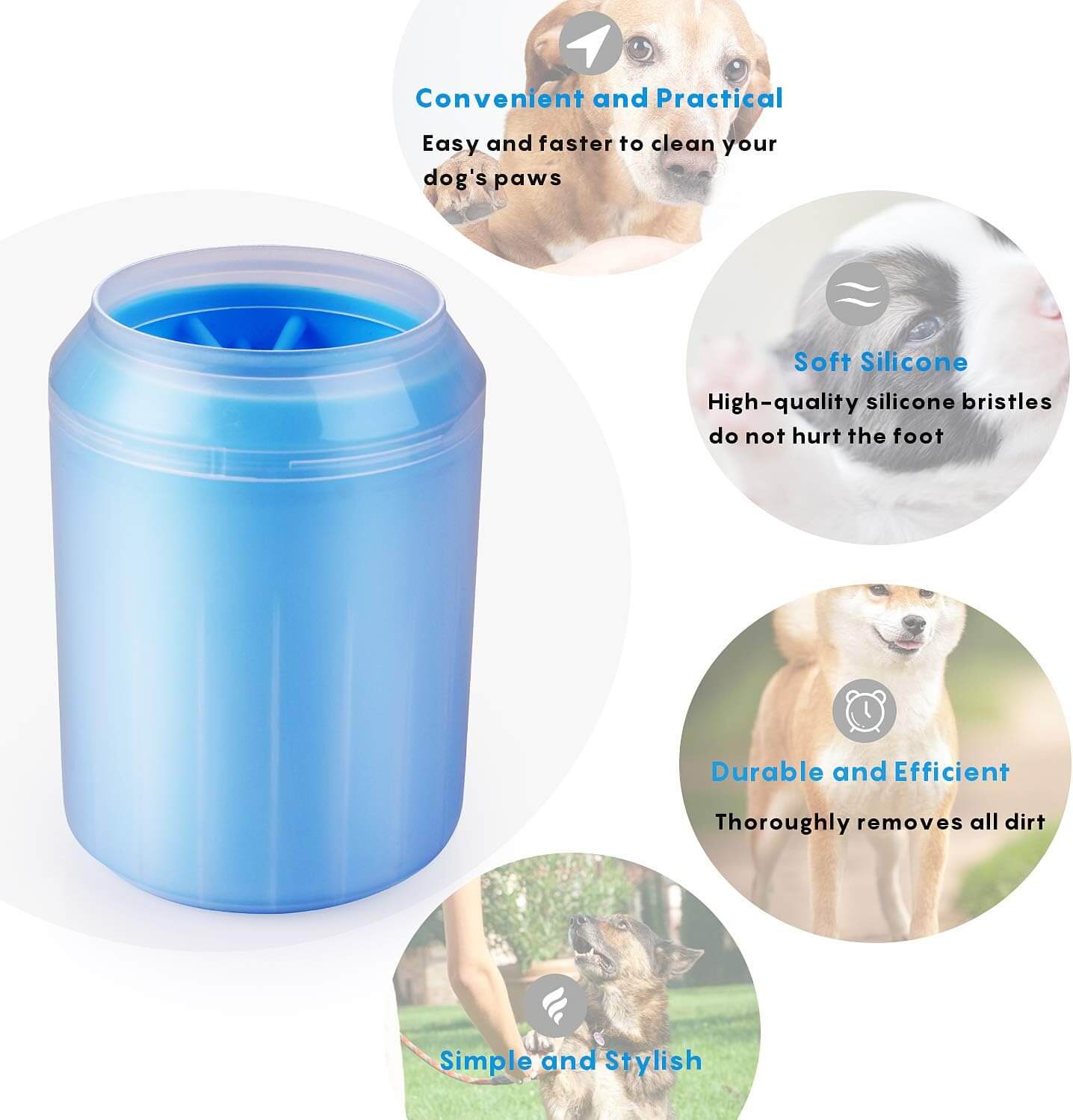 Portable Dog Paw Cleaner Cup Foot Washer