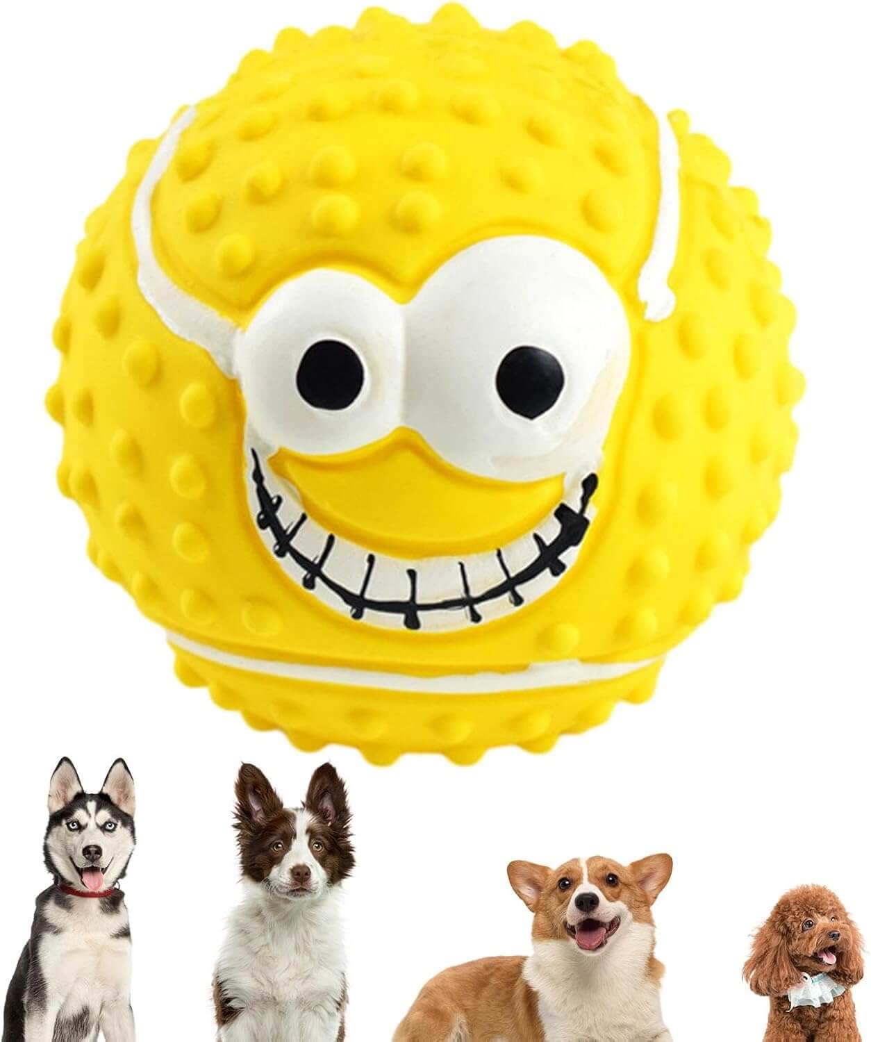 Dog Toys Face Balls Pet Squeaky Chewing Dog balls toys For Small Medium Dogs