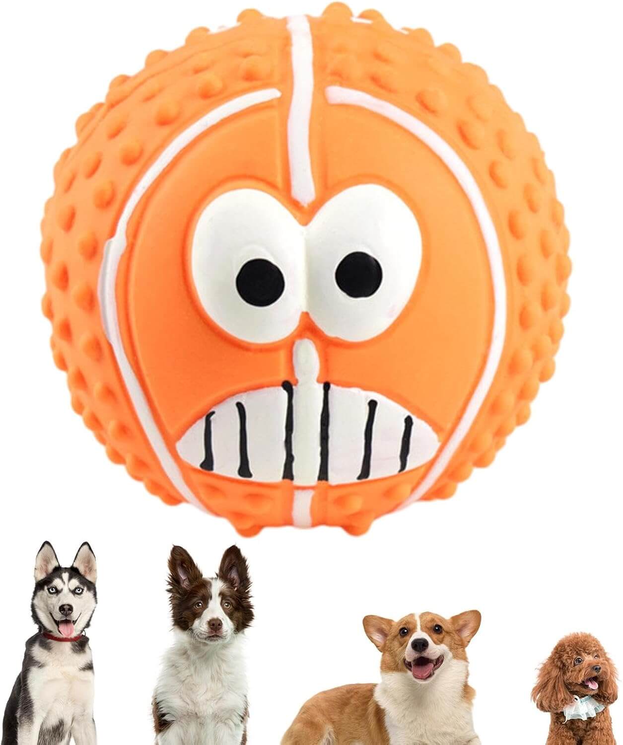 Dog Toys Face Balls Pet Squeaky Chewing Dog balls toys For Small Medium Dogs