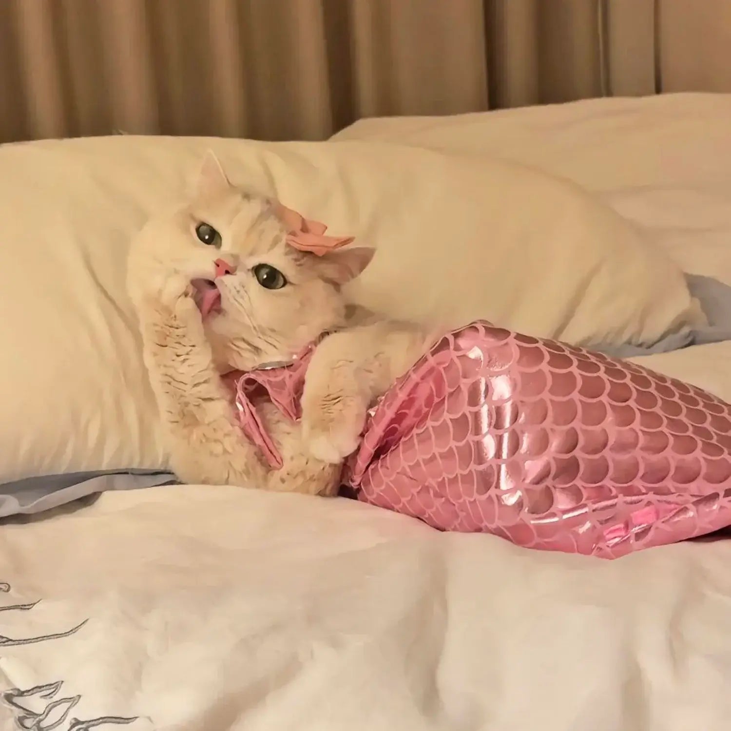 Mermaid Cat Costume Funny Photo Prop Clothes for Pet Clothes
