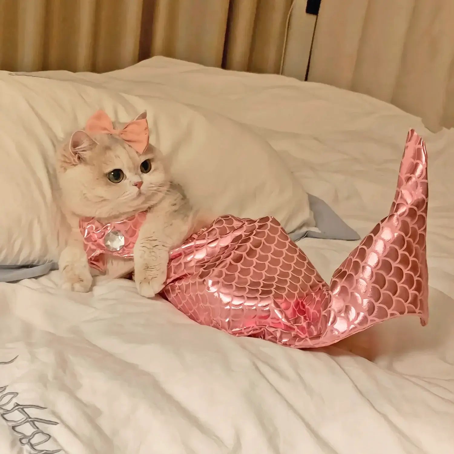 Mermaid Cat Costume Funny Photo Prop Clothes for Pet Clothes