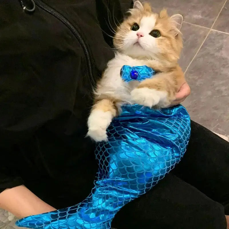 Mermaid Cat Costume Funny Photo Prop Clothes for Pet Clothes