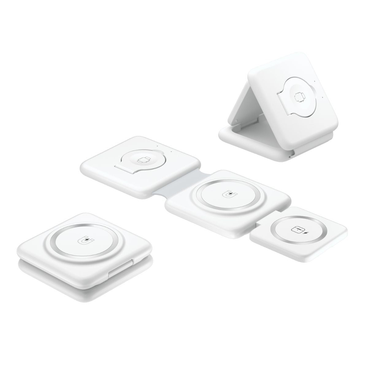 3in1 faltbares kabelloses Magsafe-Ladegerät mit magnetischer Saugfunktion