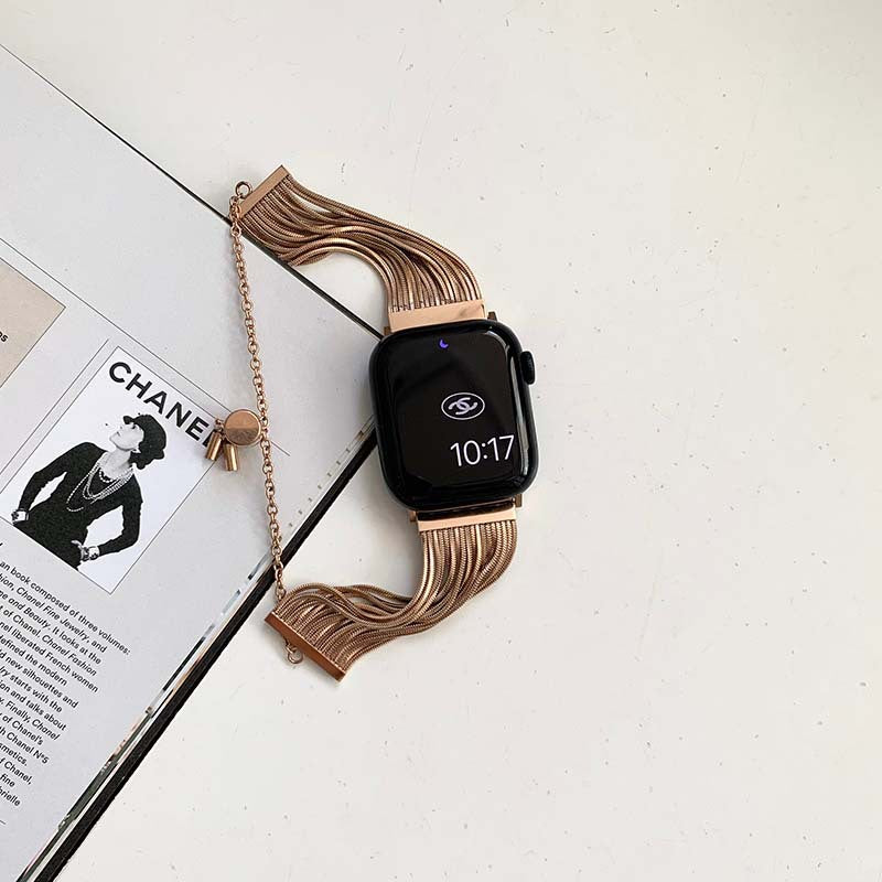 Quasten-Metallarmband für die Apple Watch