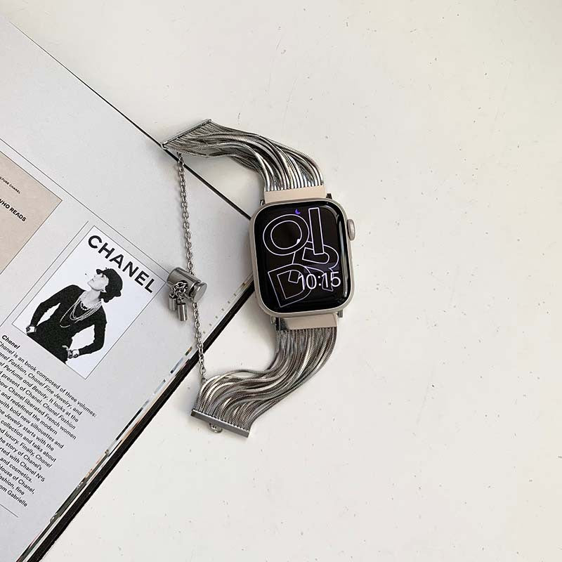 Quasten-Metallarmband für die Apple Watch