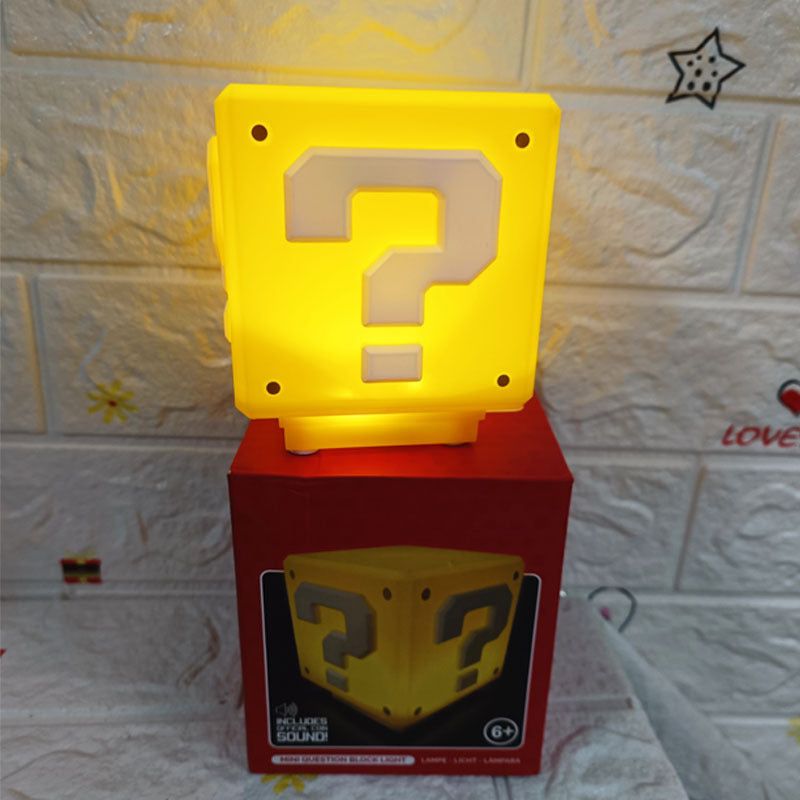 LED Frage Nachtlicht Block Ziegel Desktop Tischlampe Nachttischlampe
