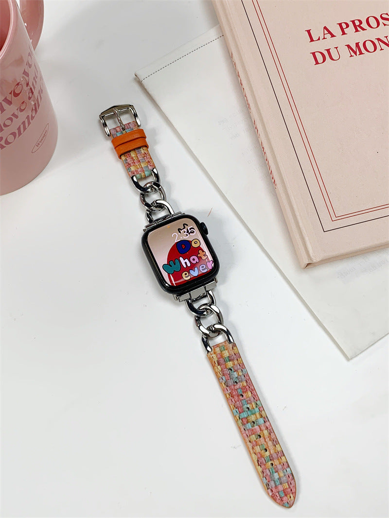 Waffel- und Lederarmbandbänder für die Apple Watch
