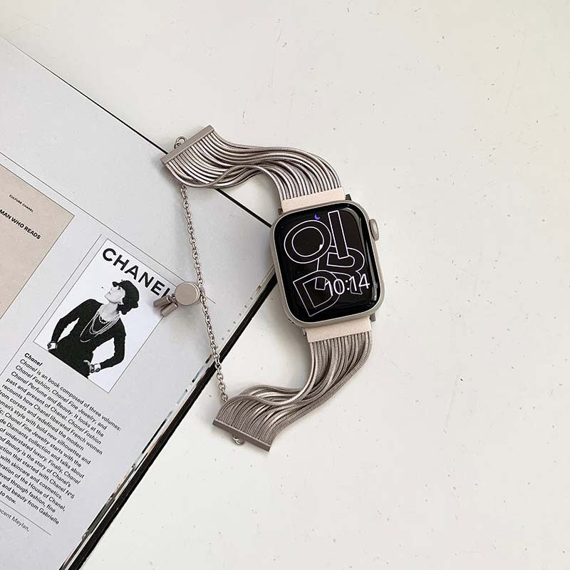 Quasten-Metallarmband für die Apple Watch
