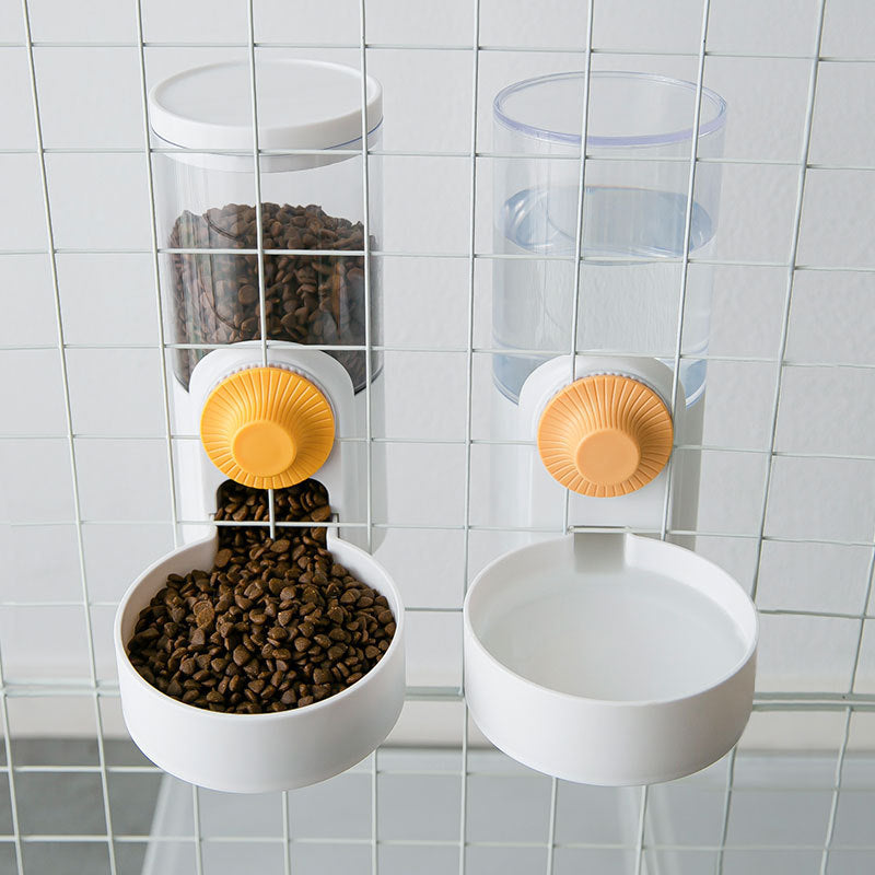 Pet Hanging Automatic Feeders Drinking Bowls Auto Gravity 2 in1 Pet Feeder Water Set