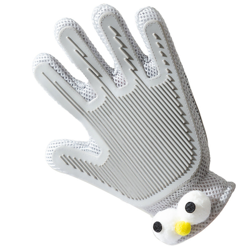 2 in 1 Pet Grooming Gloves for Dogs & Cats, Pet Fur Remover Glove, Grooming Brush for Shedding, Massage