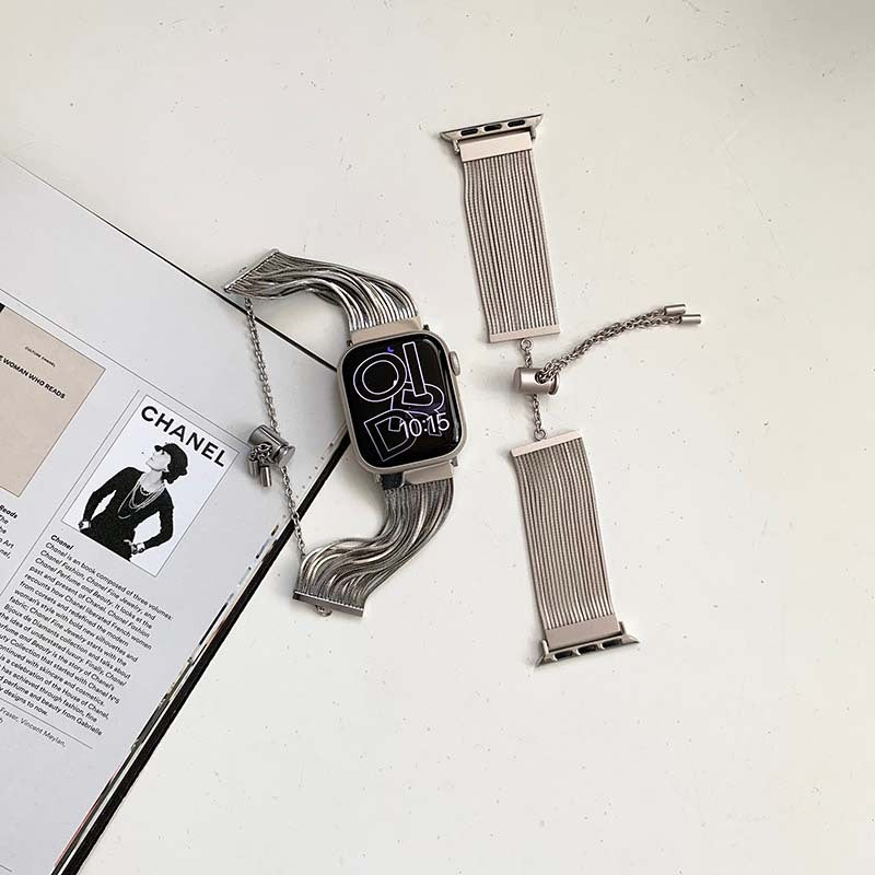 Quasten-Metallarmband für die Apple Watch