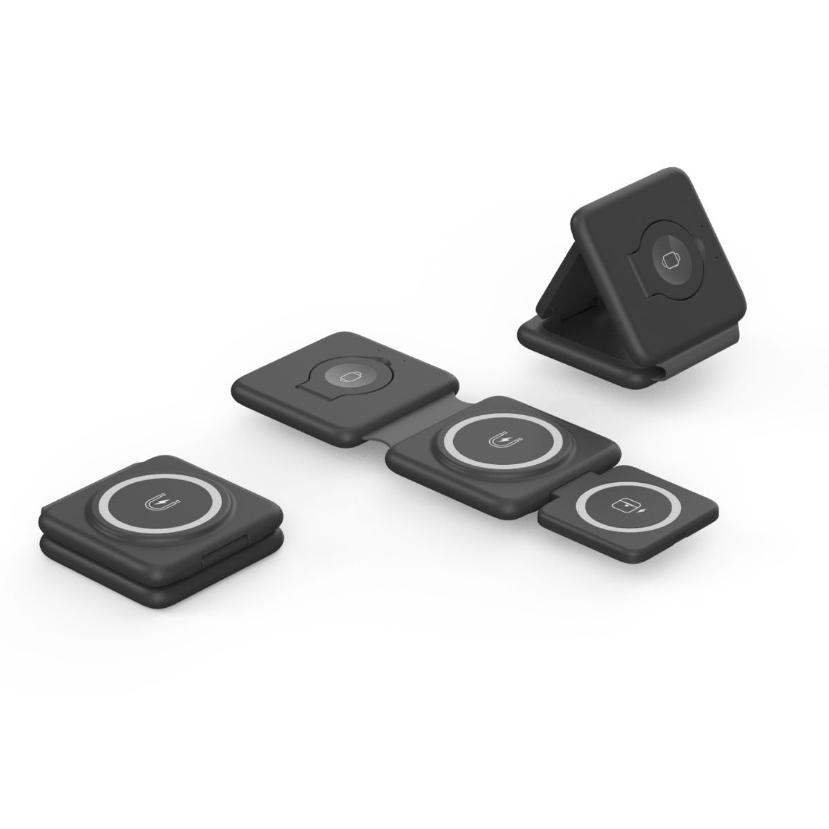 3in1 faltbares kabelloses Magsafe-Ladegerät mit magnetischer Saugfunktion