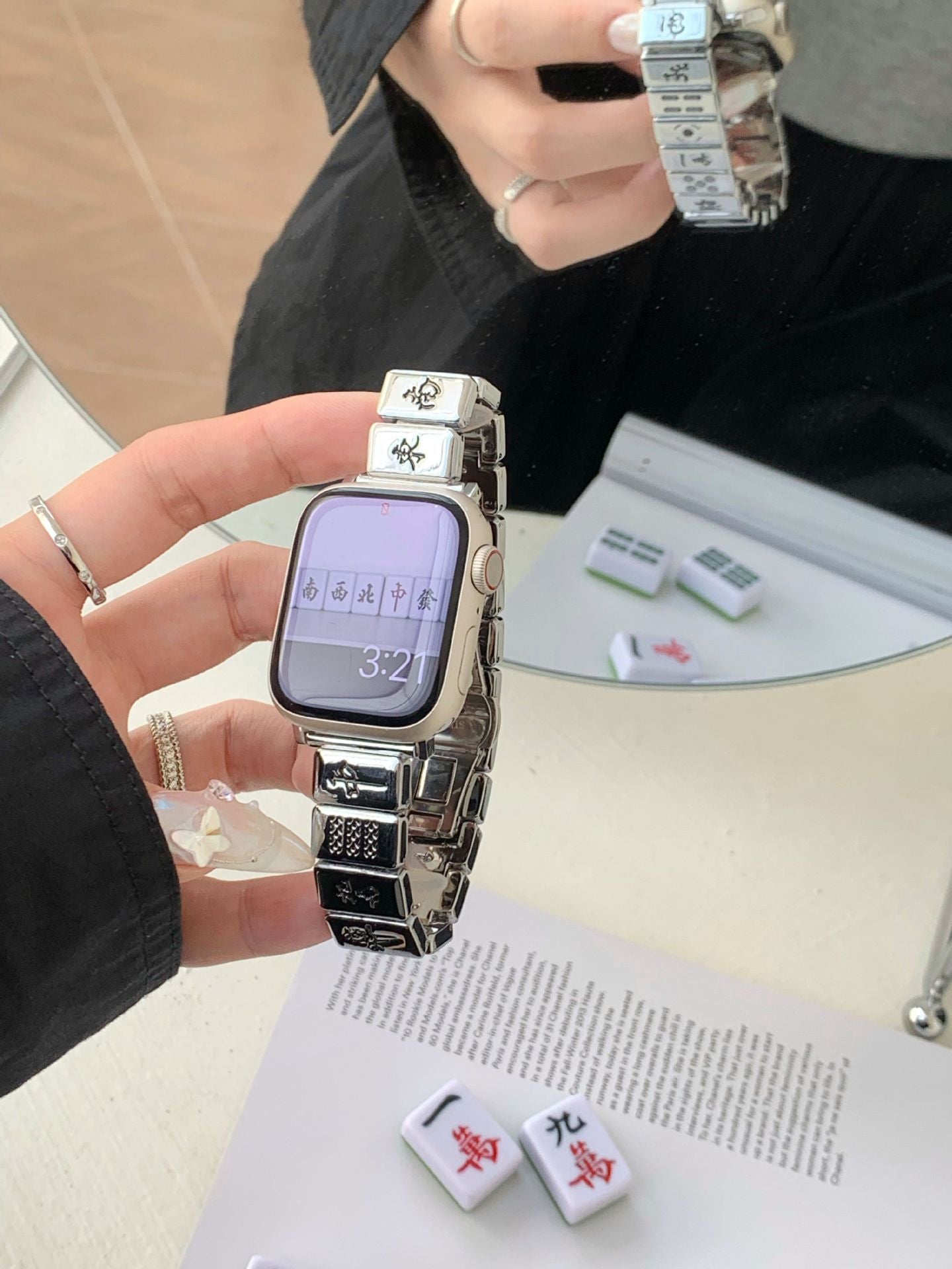 Mahjong Butterfly-Schnallenbänder für die Apple Watch