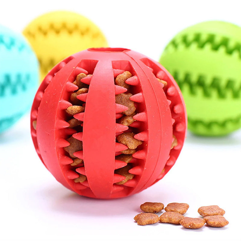 2 Pack Dog Toy Ball, Pet Feeder Chew Teething Toys Balls for Dog and Puppy Cat