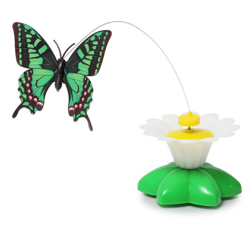 Electric Teasing Cat Toy, Interactive Bird Toy for Cats, 360 Degree Rotatable Electric Flying Butterfly Cat Toy
