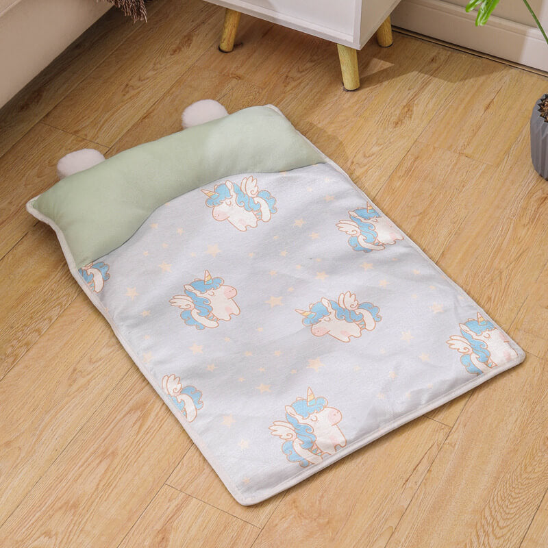 Pet Cooling Bed, Pet Cooling Mat with Pillow