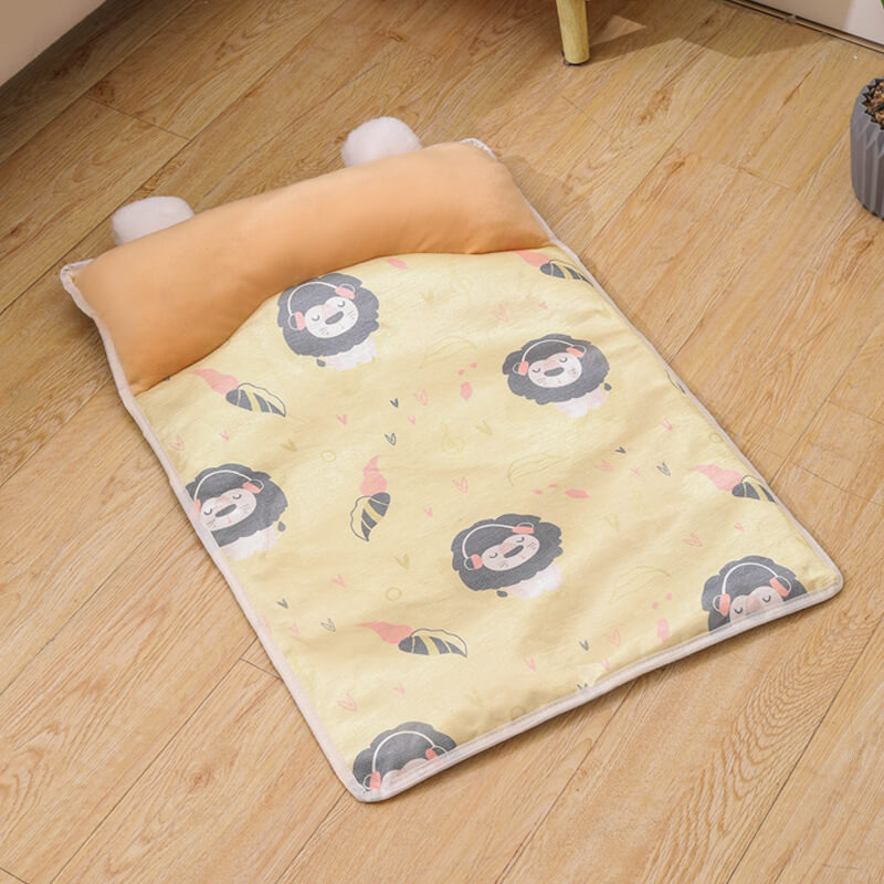 Pet Cooling Bed, Pet Cooling Mat with Pillow
